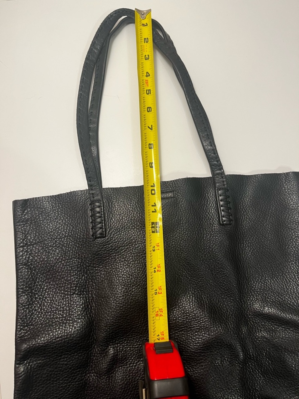 Frye Black Pebbled Leather Tote - Picture 3 of 11